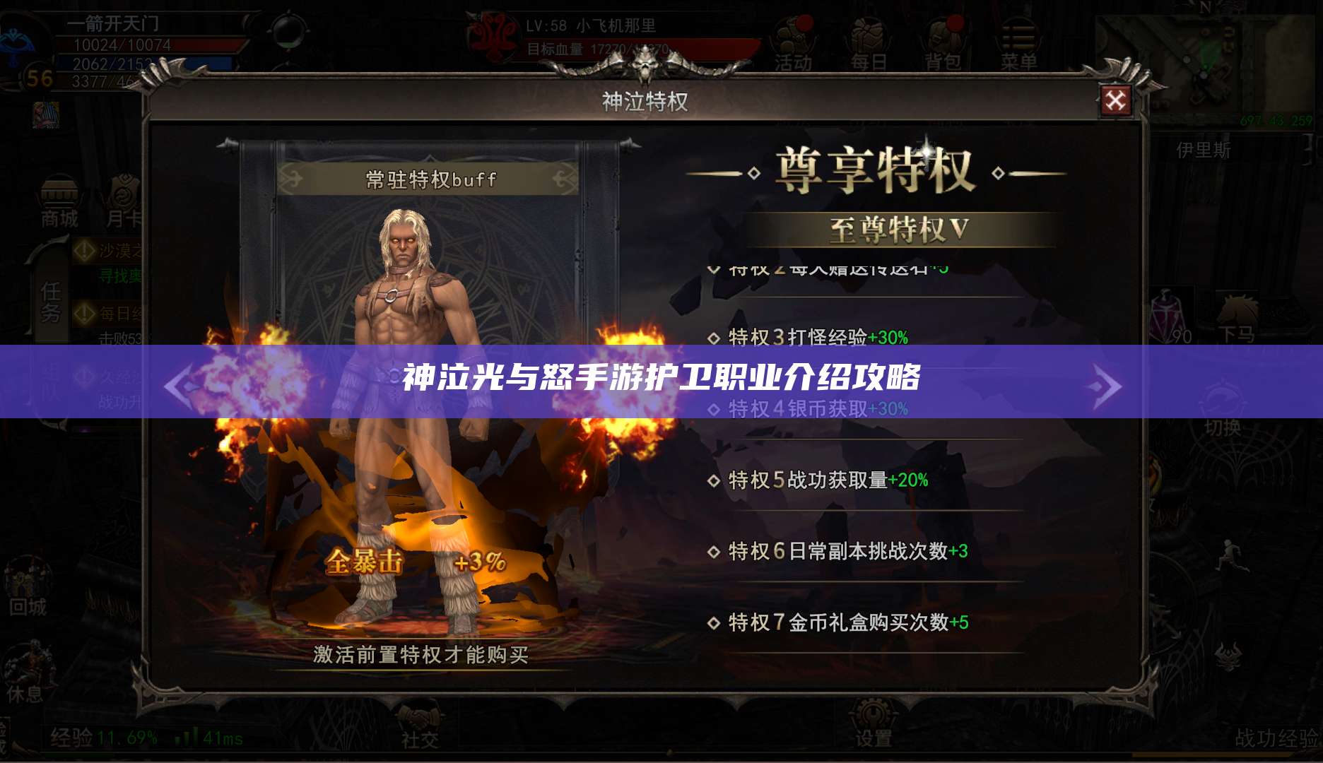 神泣光与怒手游护卫职业介绍攻略